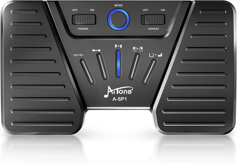 AITONE Wireless Page Turner Bluetooth Foot Pedal Music Page Turner for iPad Tablets Android ios Phones Piano Keyboard Compatible with Various Music App (A-SP1) - Image 1